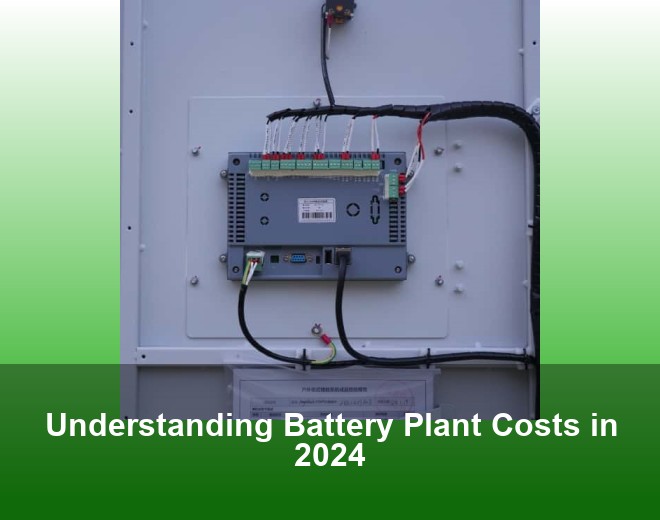 Understanding Battery Plant Costs in 2024
